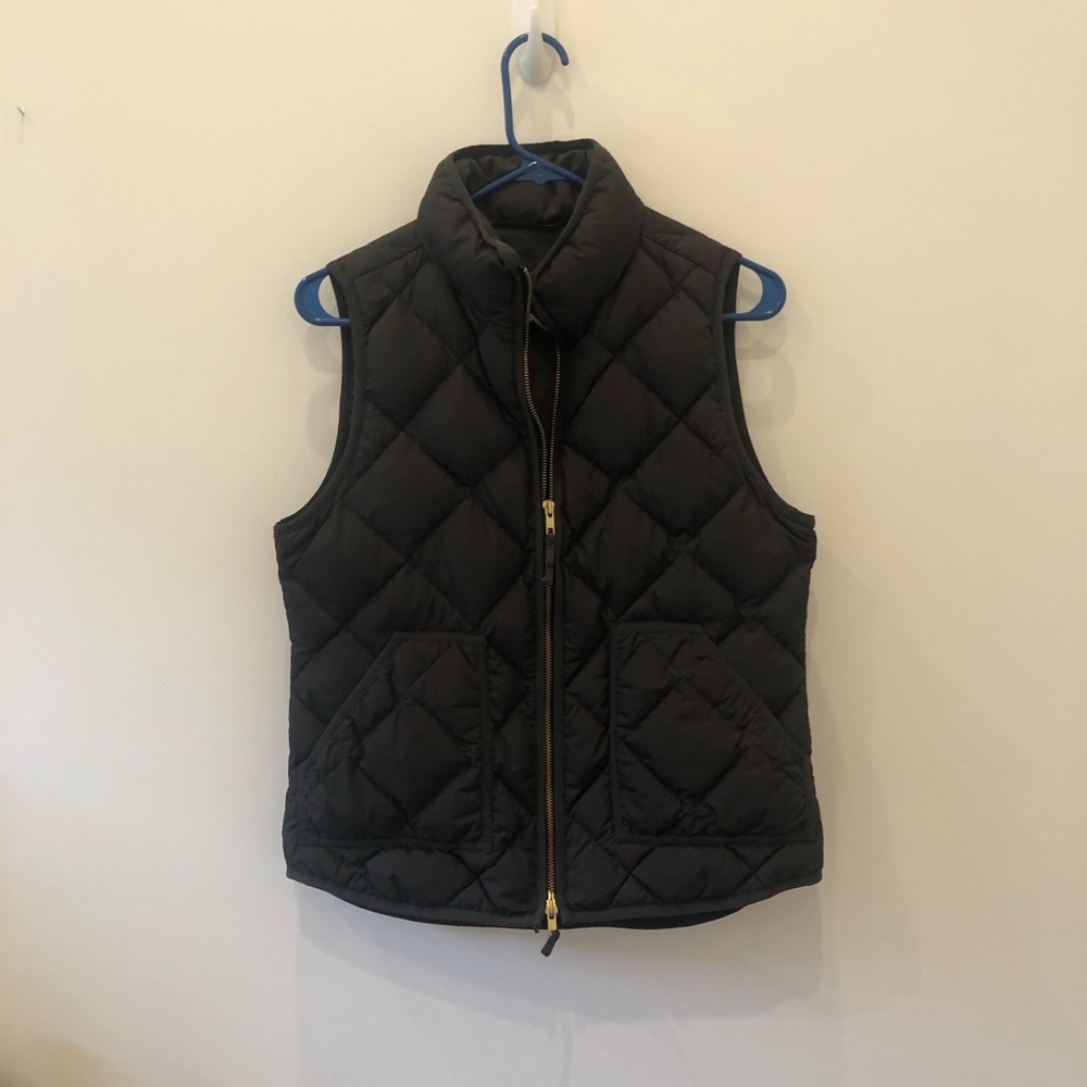 Jcrew black quilted puffer vest